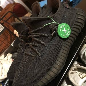 Non reflective black yeezy 350